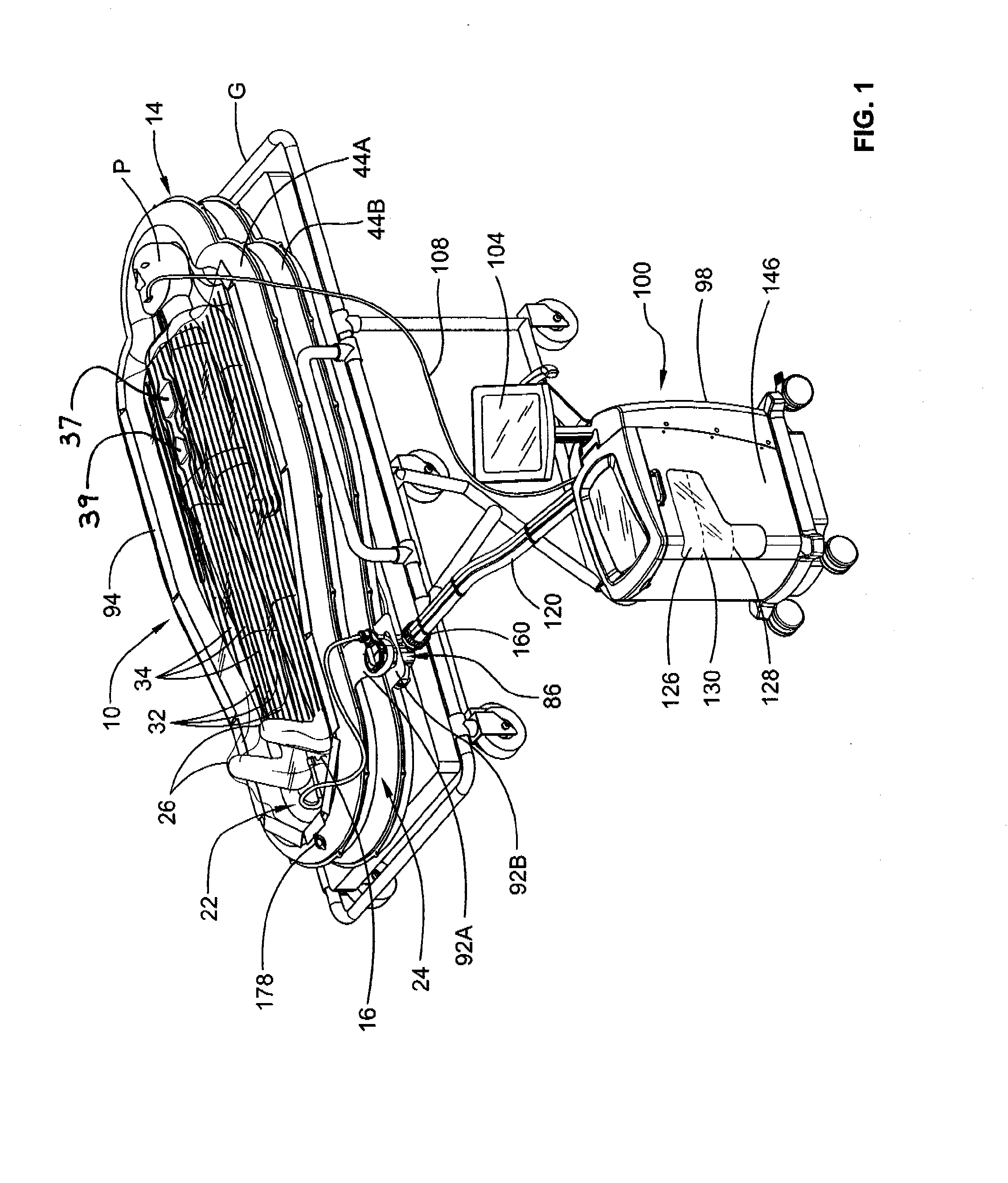 Apparatus for altering the body temperature of a patient and administering decompression to the patients torso