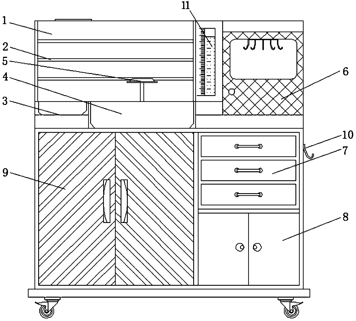 First-aid nursing article disinfection device with drying structure and use method