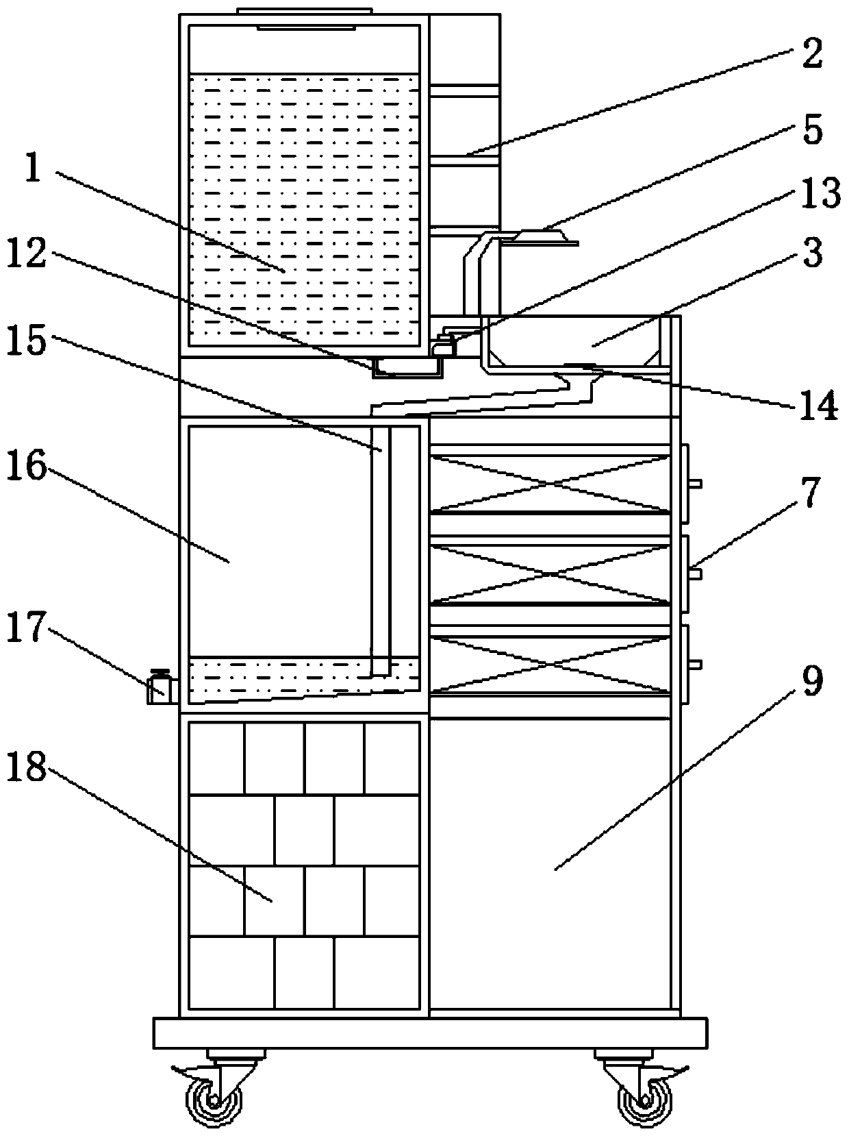 First-aid nursing article disinfection device with drying structure and use method