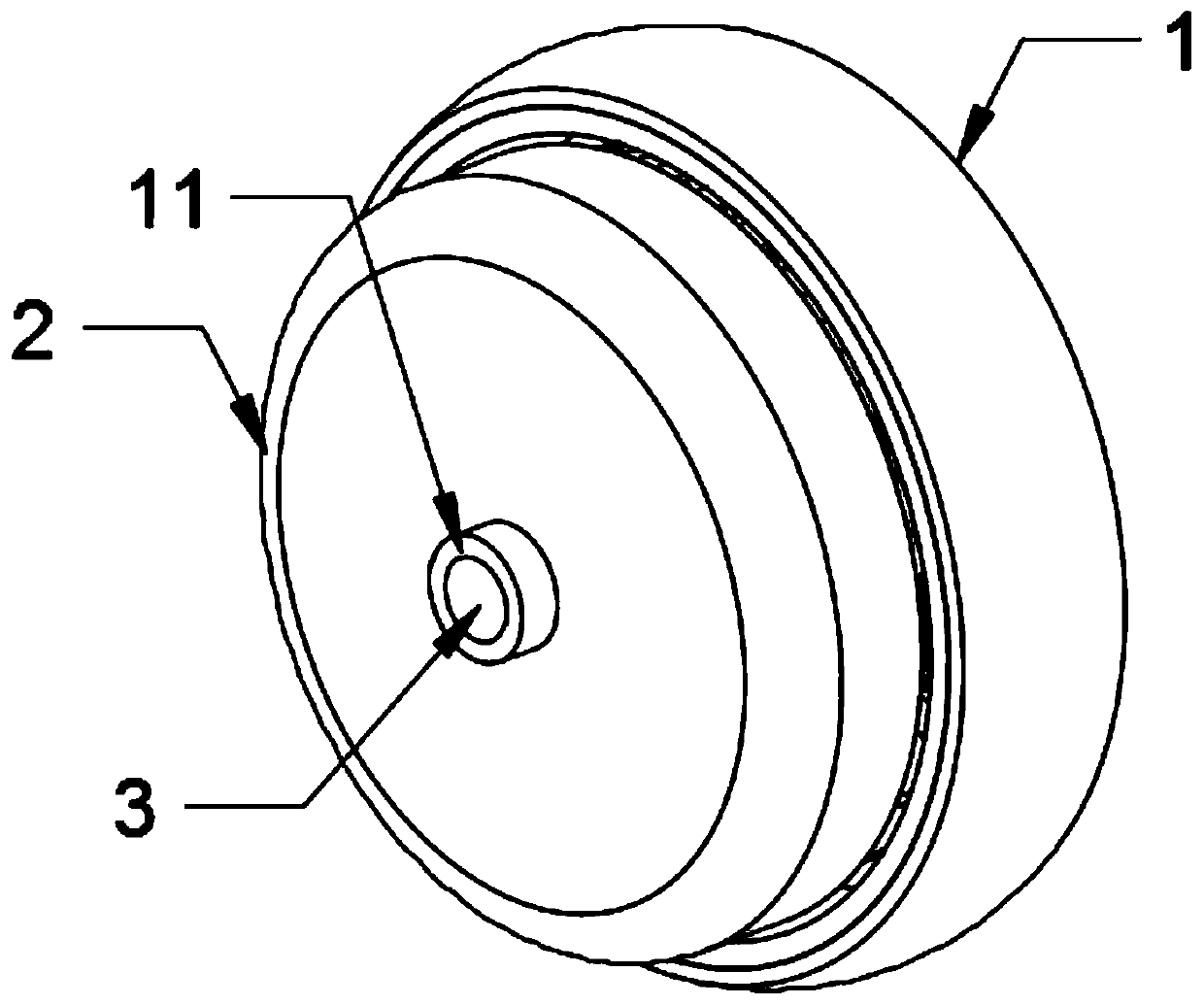 Wheel for automatically controlling speed of hand-pulled forklift