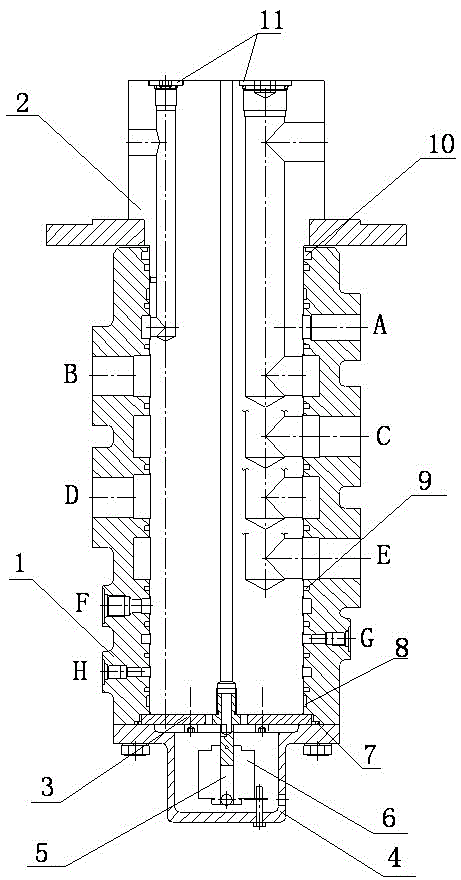 Hydraulic swivel connector with electric brush