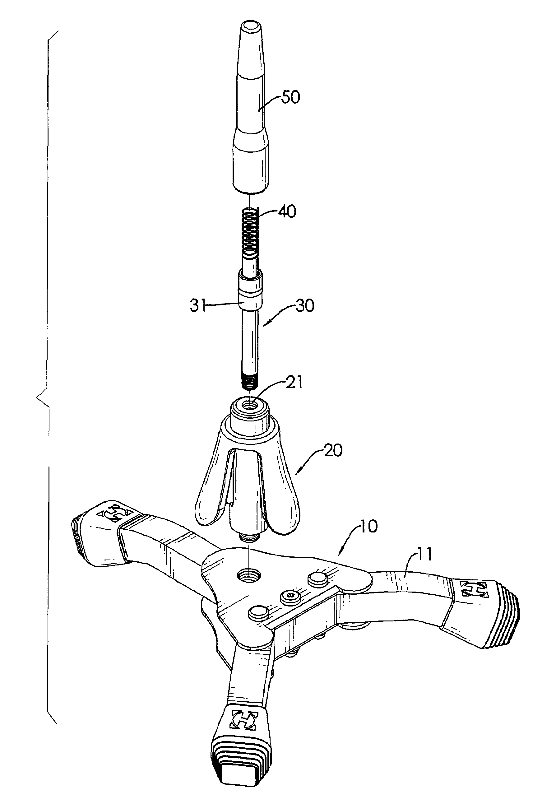 Supporting stand for a clarinet and the like