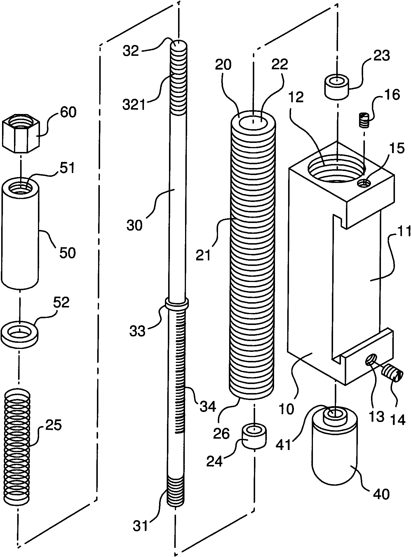 Test head of press key tester