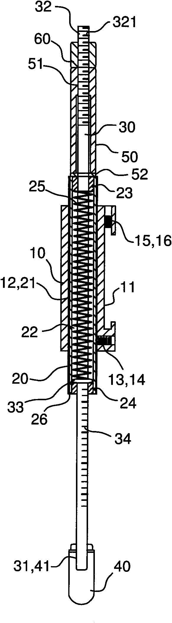 Test head of press key tester