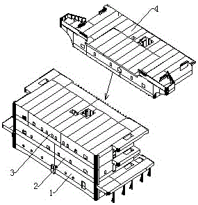 Process for hoisting whole assembly section of upper-layer building living zone of ship