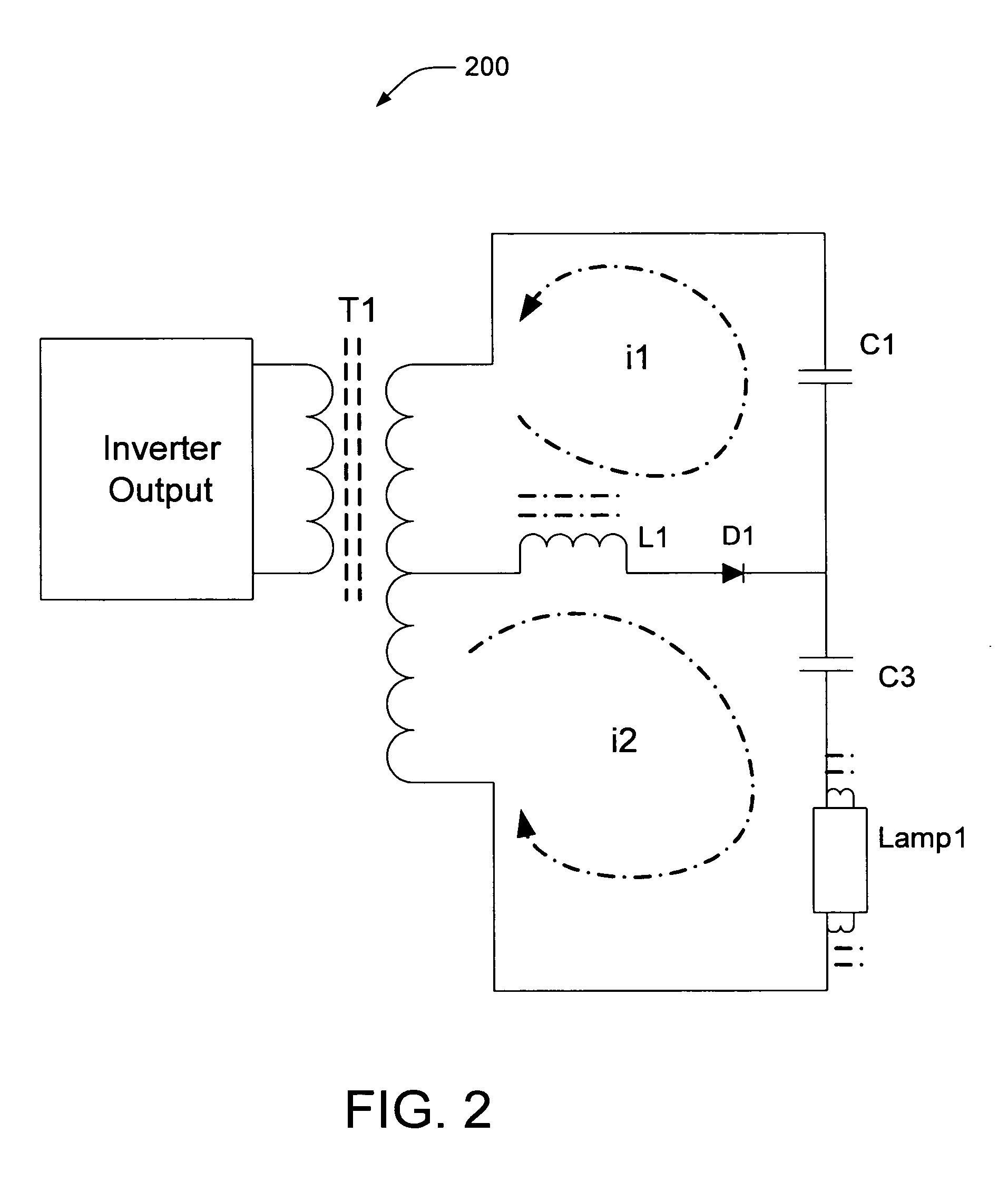 Single point sensing for end of lamp life, anti-arcing, and no-load protection for electronic ballast