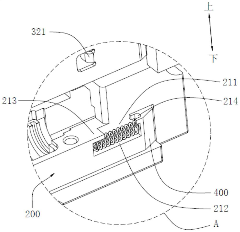 Spring assembling structure and optical module thereof