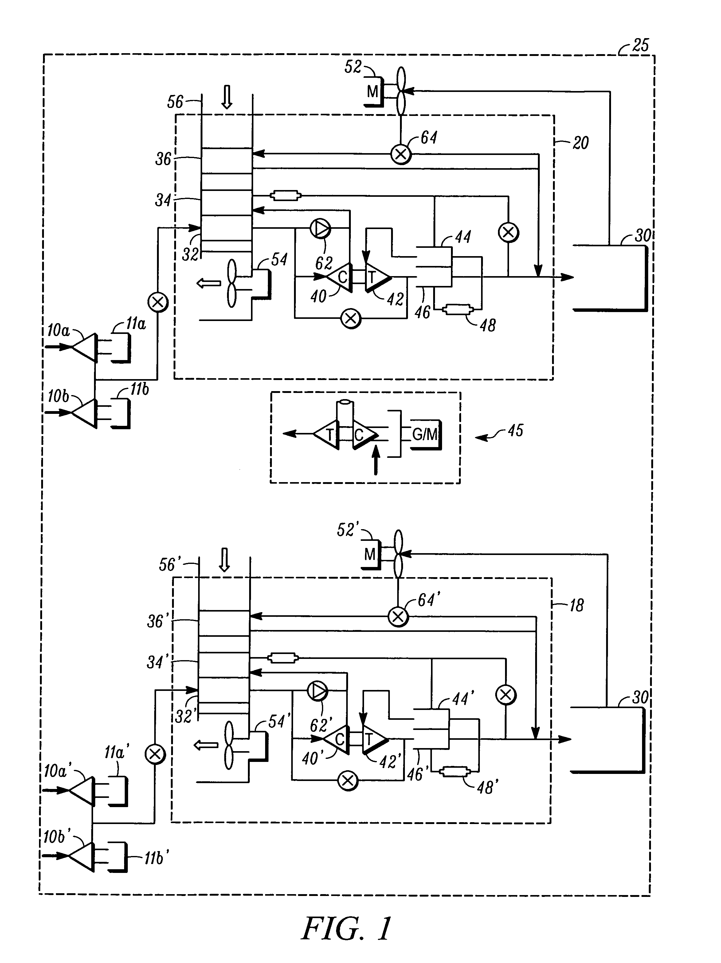 Integrated environmental control and auxiliary power system for an aircraft