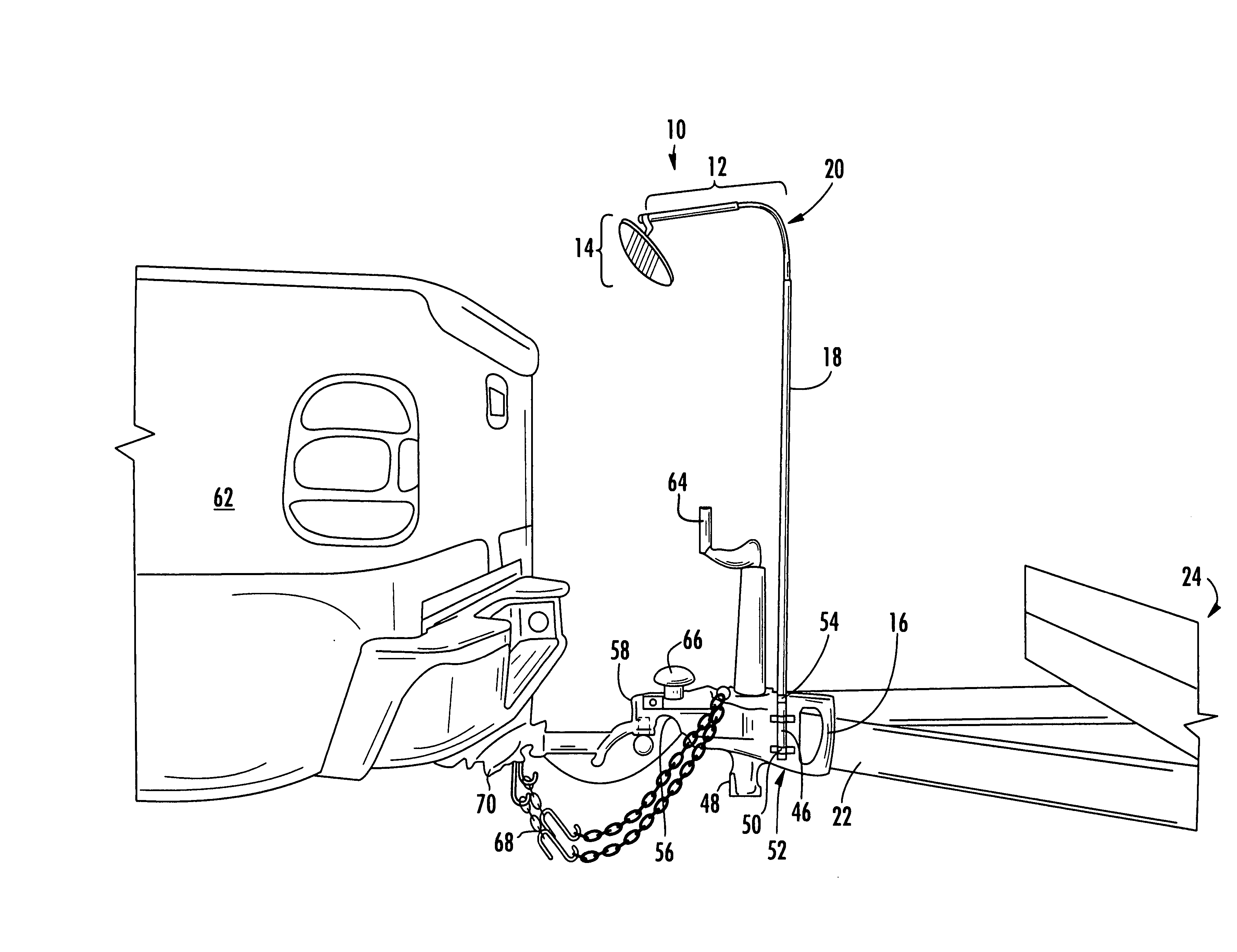 Mirrored hitch alignment apparatus and method of use