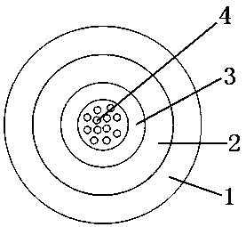 A device for forming a spring armor layer in a spring cable