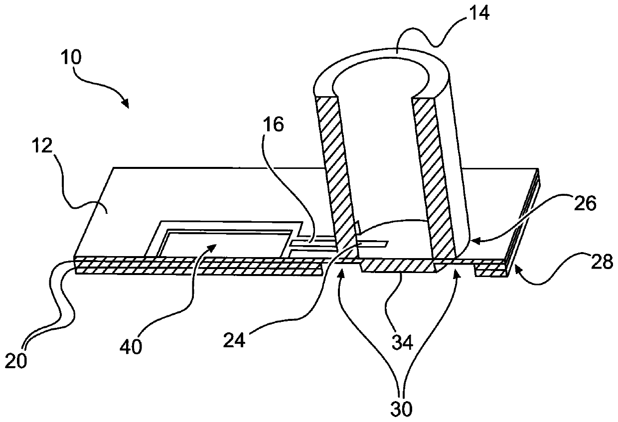 Printed circuit board for a radar level measurement device with waveguide coupling