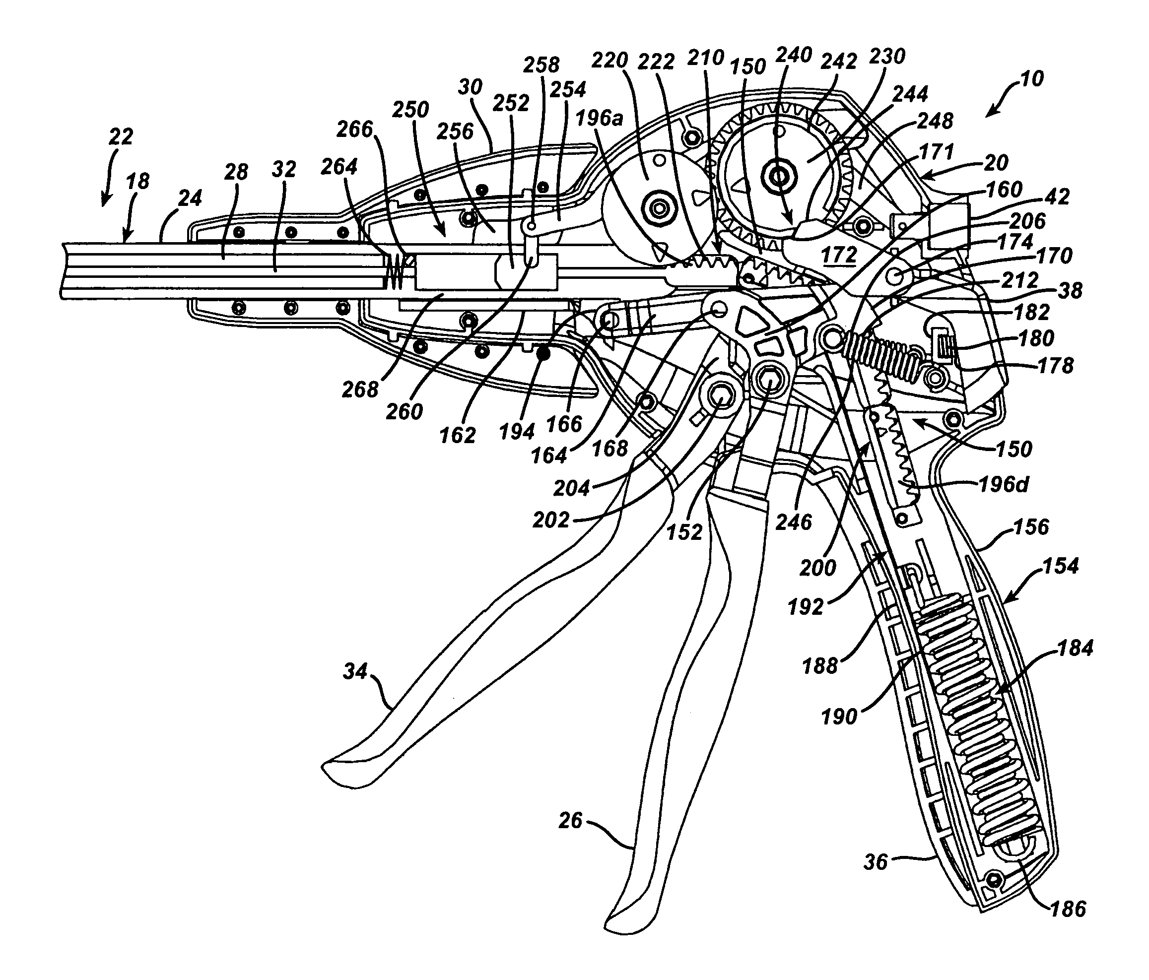 Surgical stapling instrument incorporating a firing mechanism having a linked rack transmission