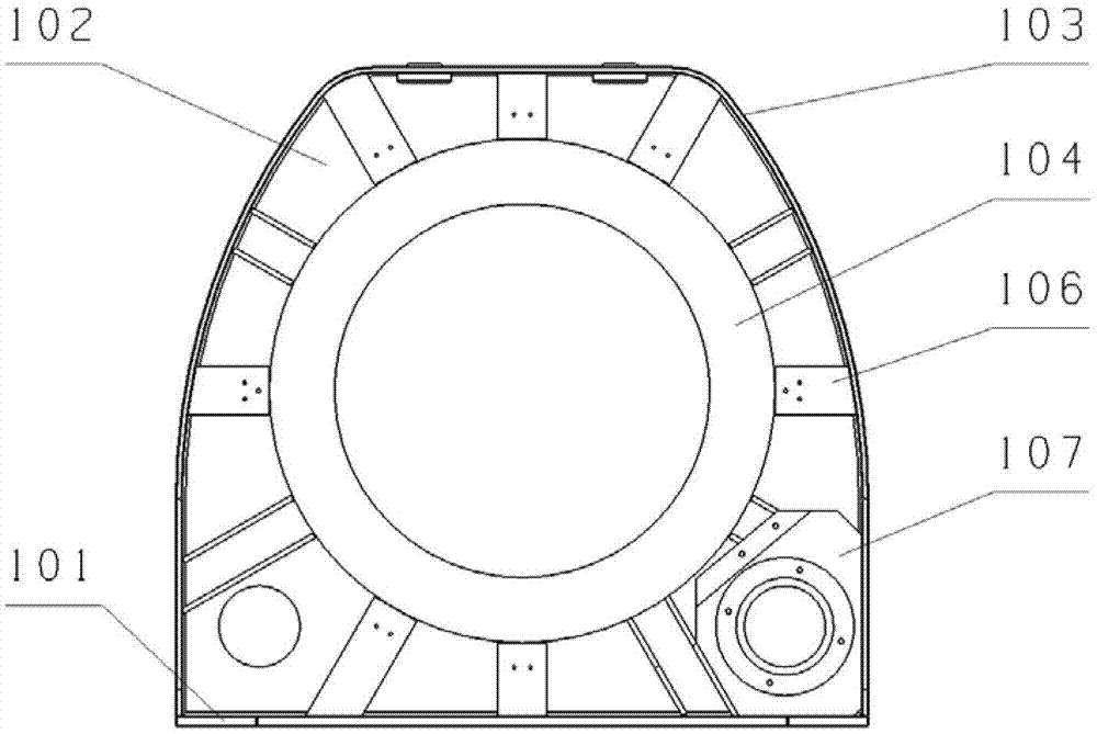 Rack for high-speed data transmission system between rotating body and fixed body