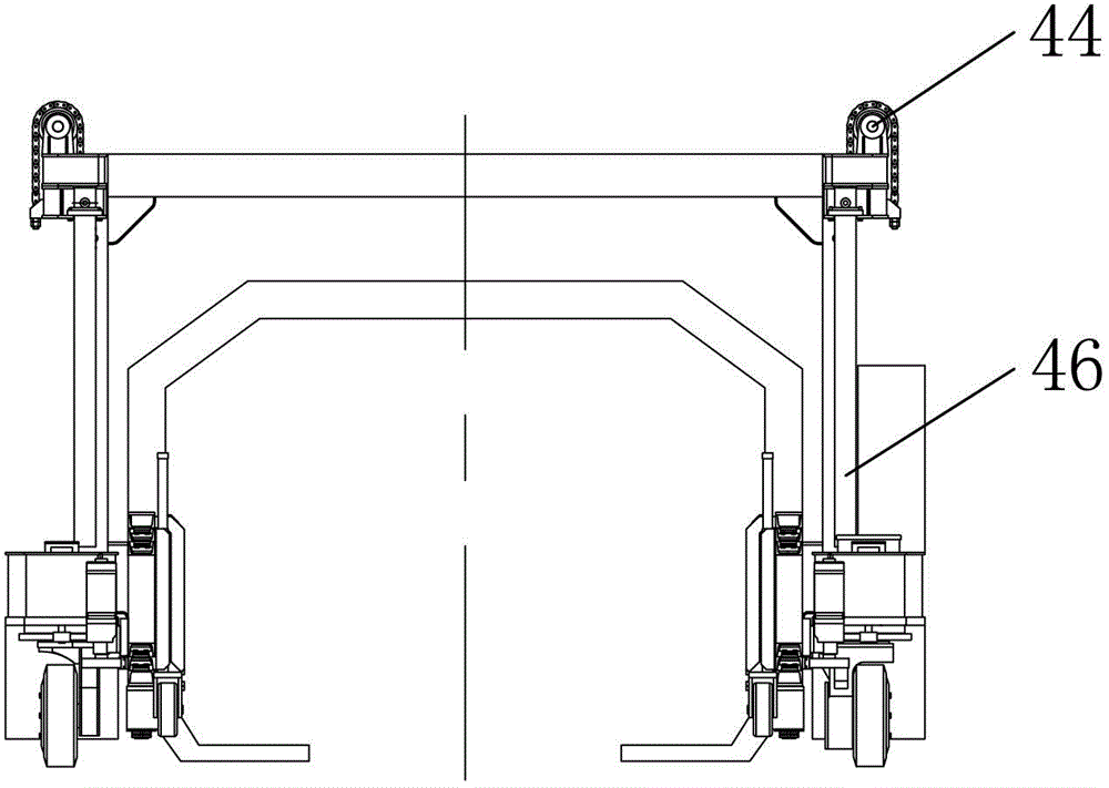 Carrying mechanism of tyred flow intelligent parking robot