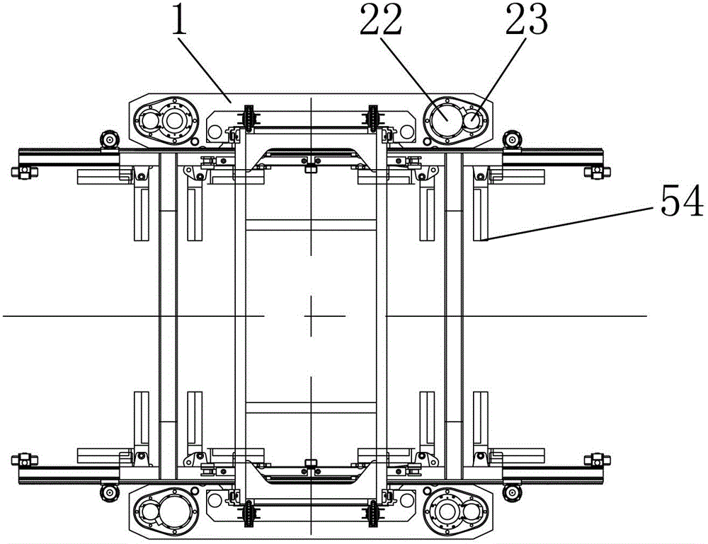 Carrying mechanism of tyred flow intelligent parking robot