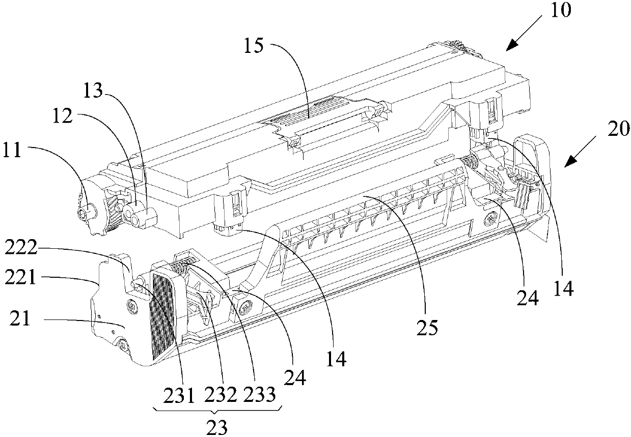 Developing box, process cartridge and electronic imaging device