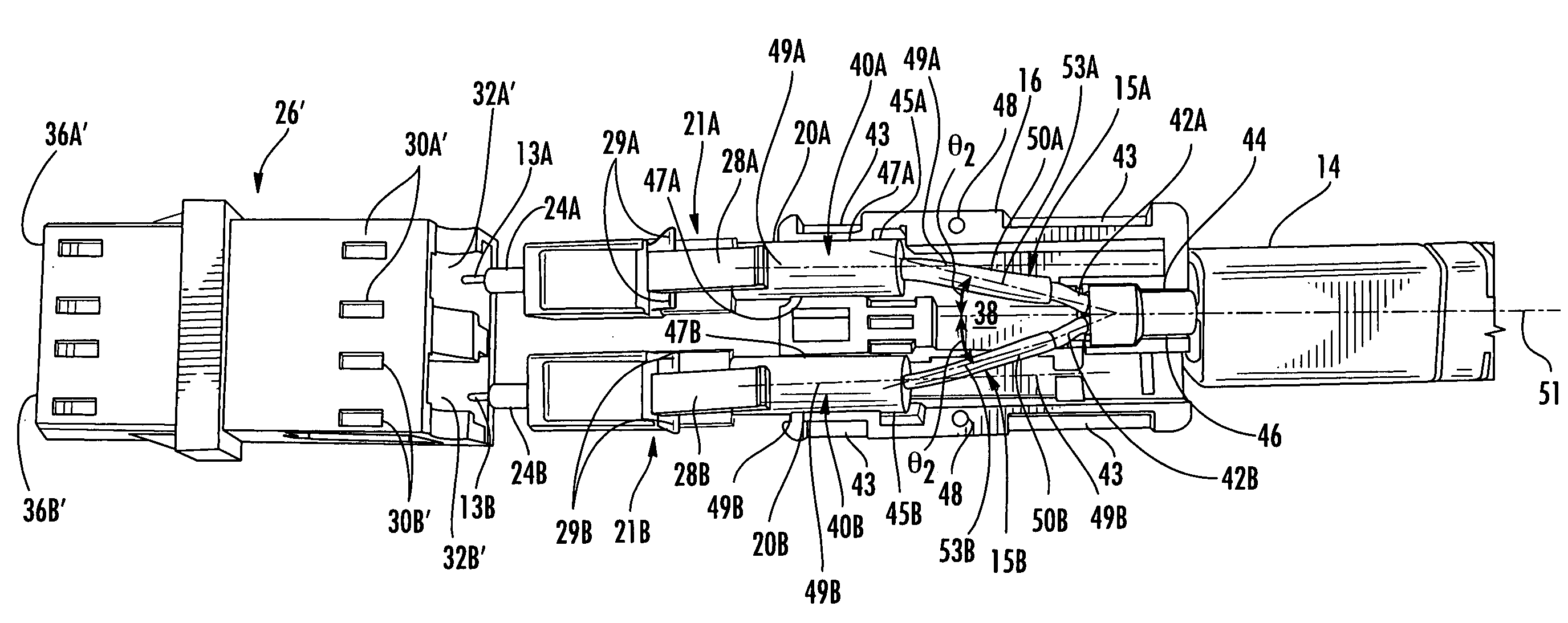 Fiber optic connector assembly employing fiber movement support and method of assembly