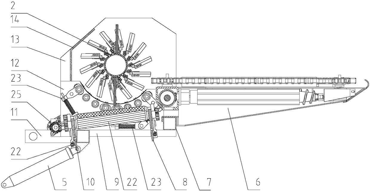 Integrated header for corn ear-picking, conveying and peeling