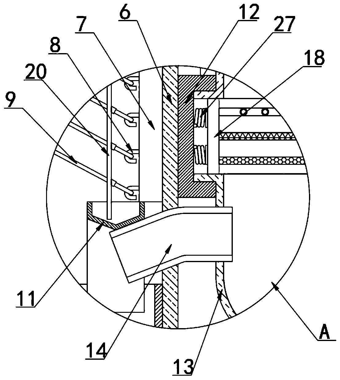 Environment-friendly double-acting deoiling device for residential public flue