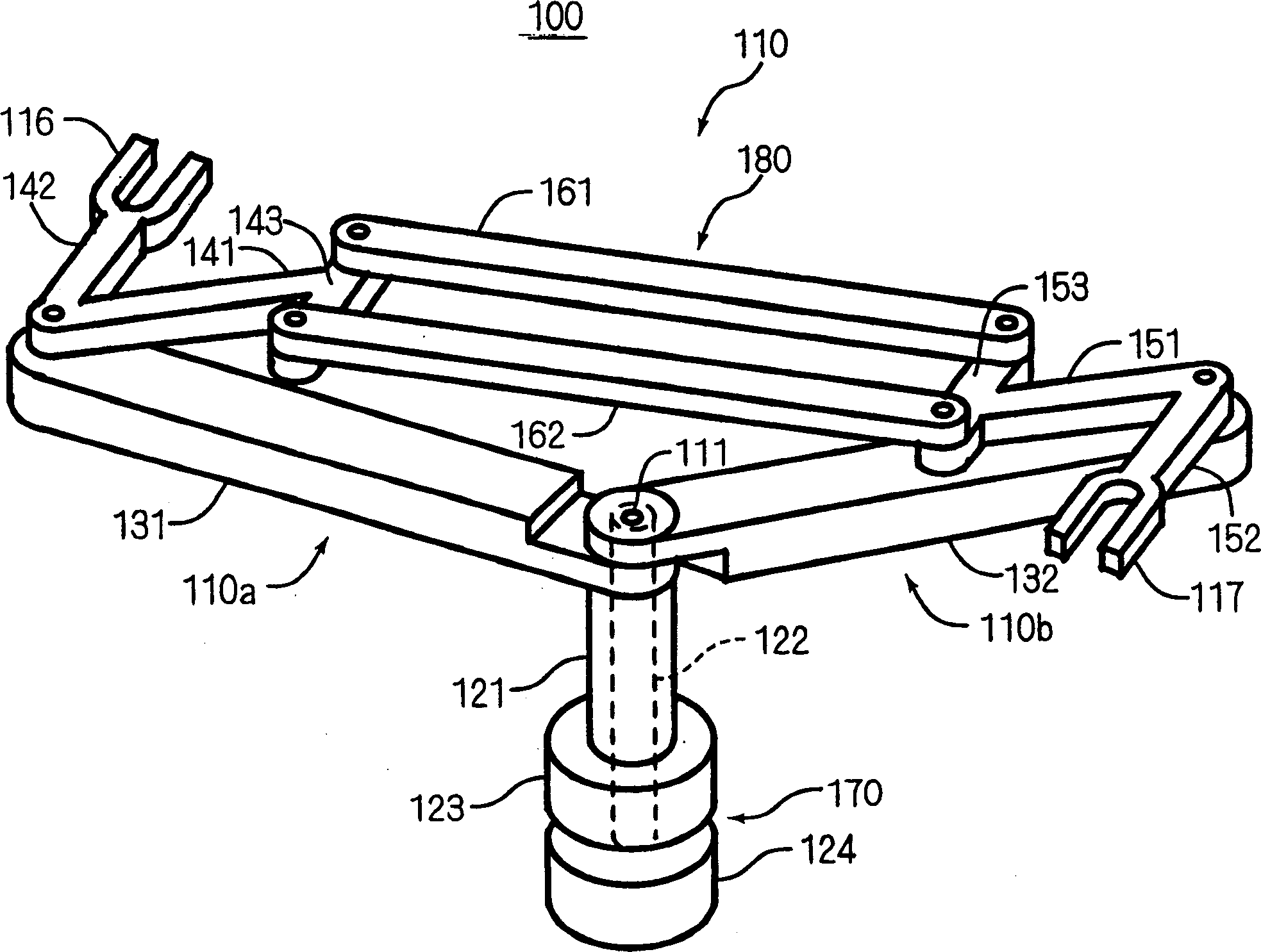 Robot arm mechanism and robot device
