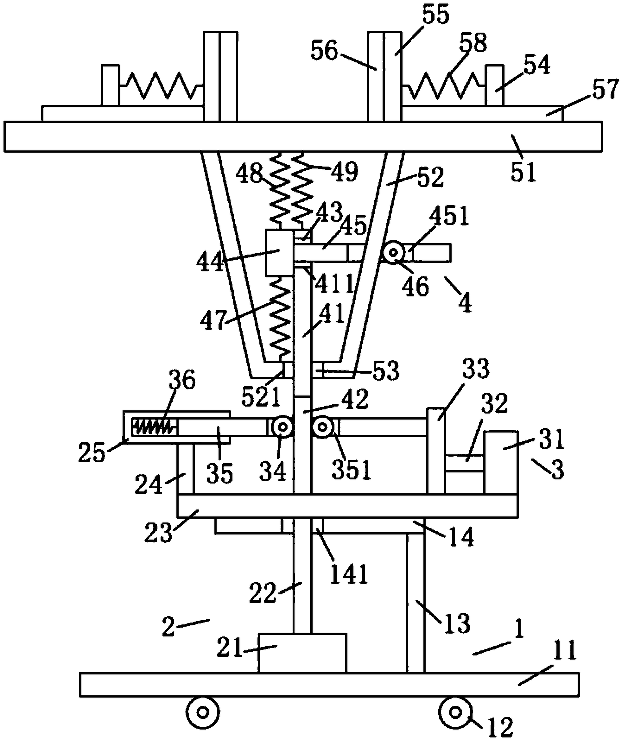 Novel measuring-instrument supporting device for civil engineering