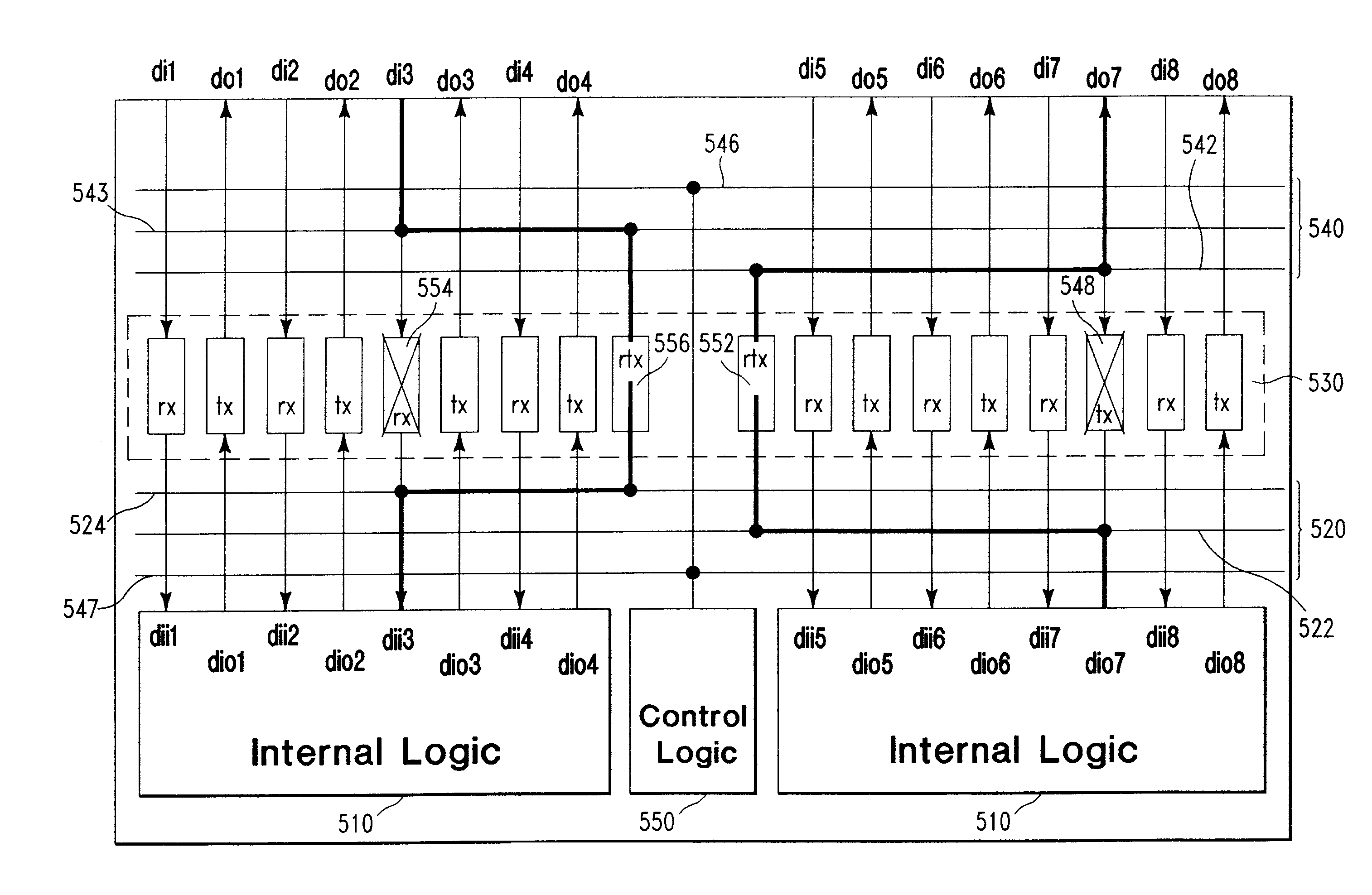 Redundancy structure and method for high-speed serial link