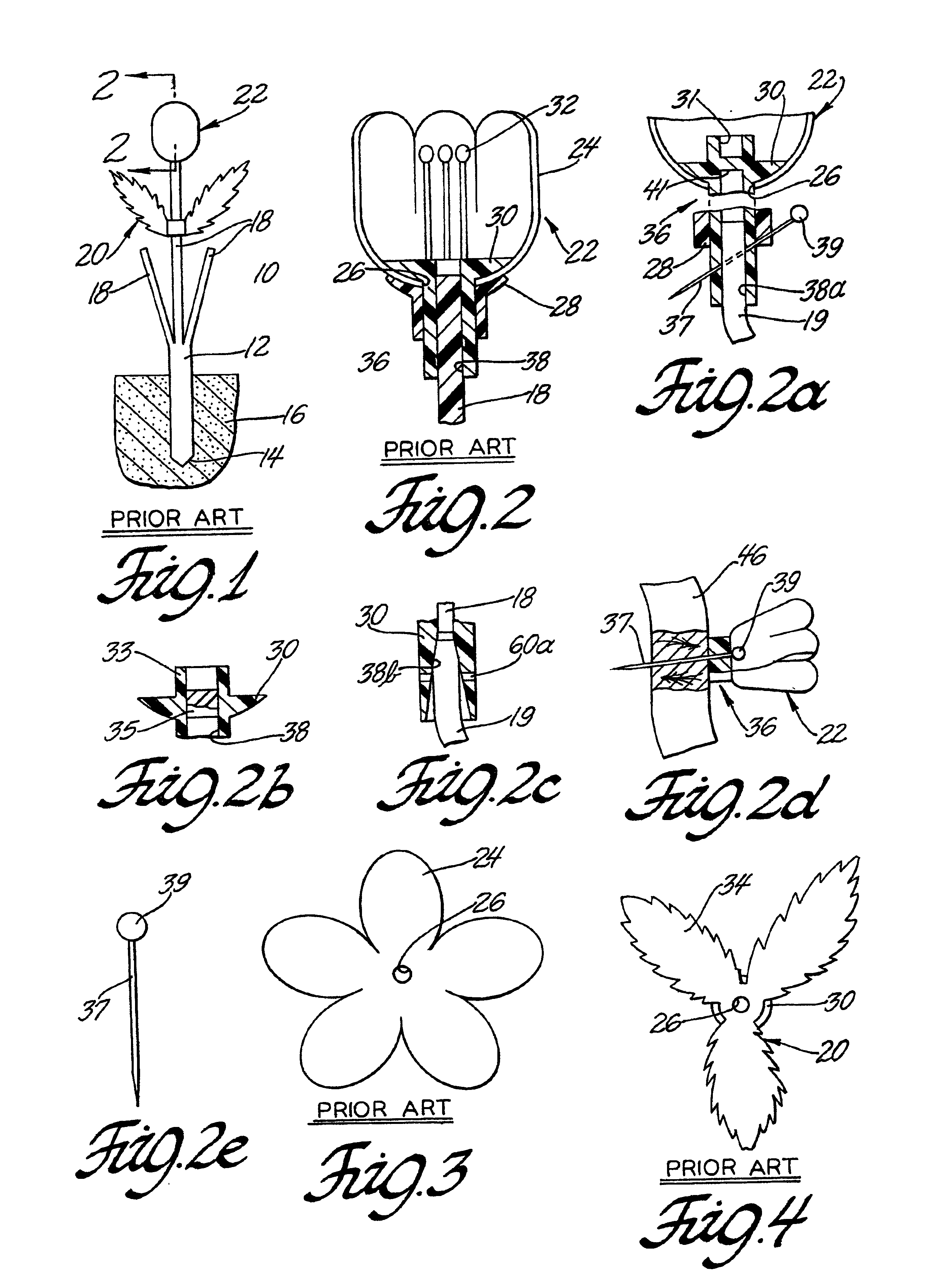 Method, apparatus and kit for attaching artificial flowers to non-blooming live vegetation to simulate blooming thereof