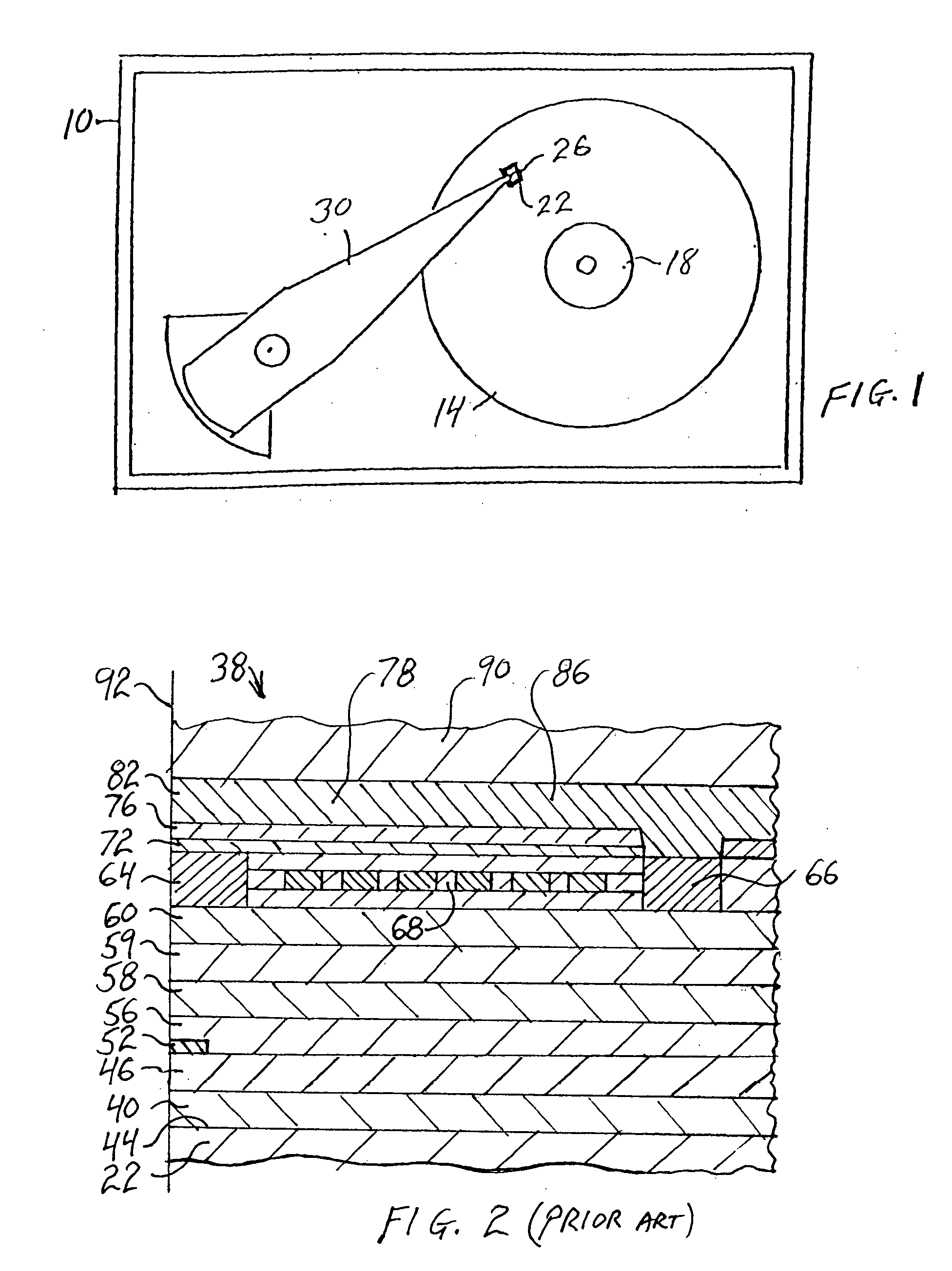 Magnetic head having notched first magnetic pole