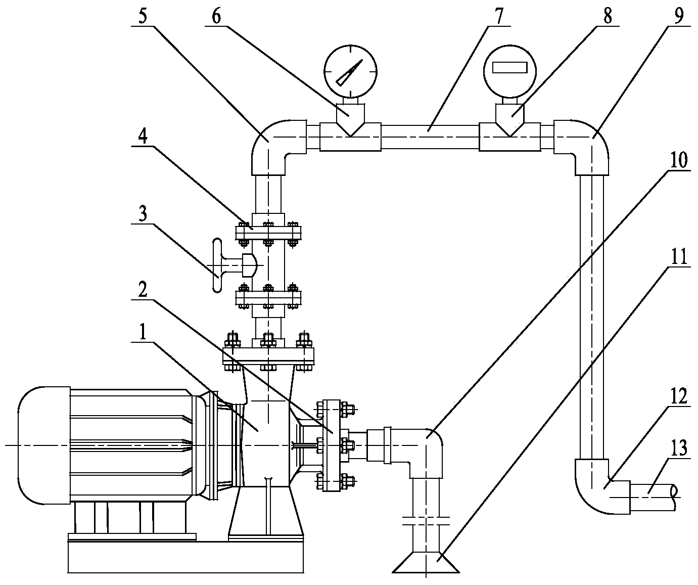 Internal-rotation vertical type bionic drag-reducing testing experiment platform