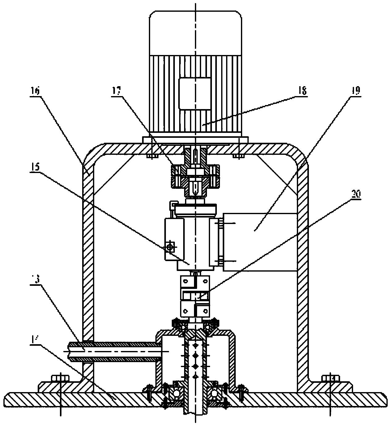 Internal-rotation vertical type bionic drag-reducing testing experiment platform