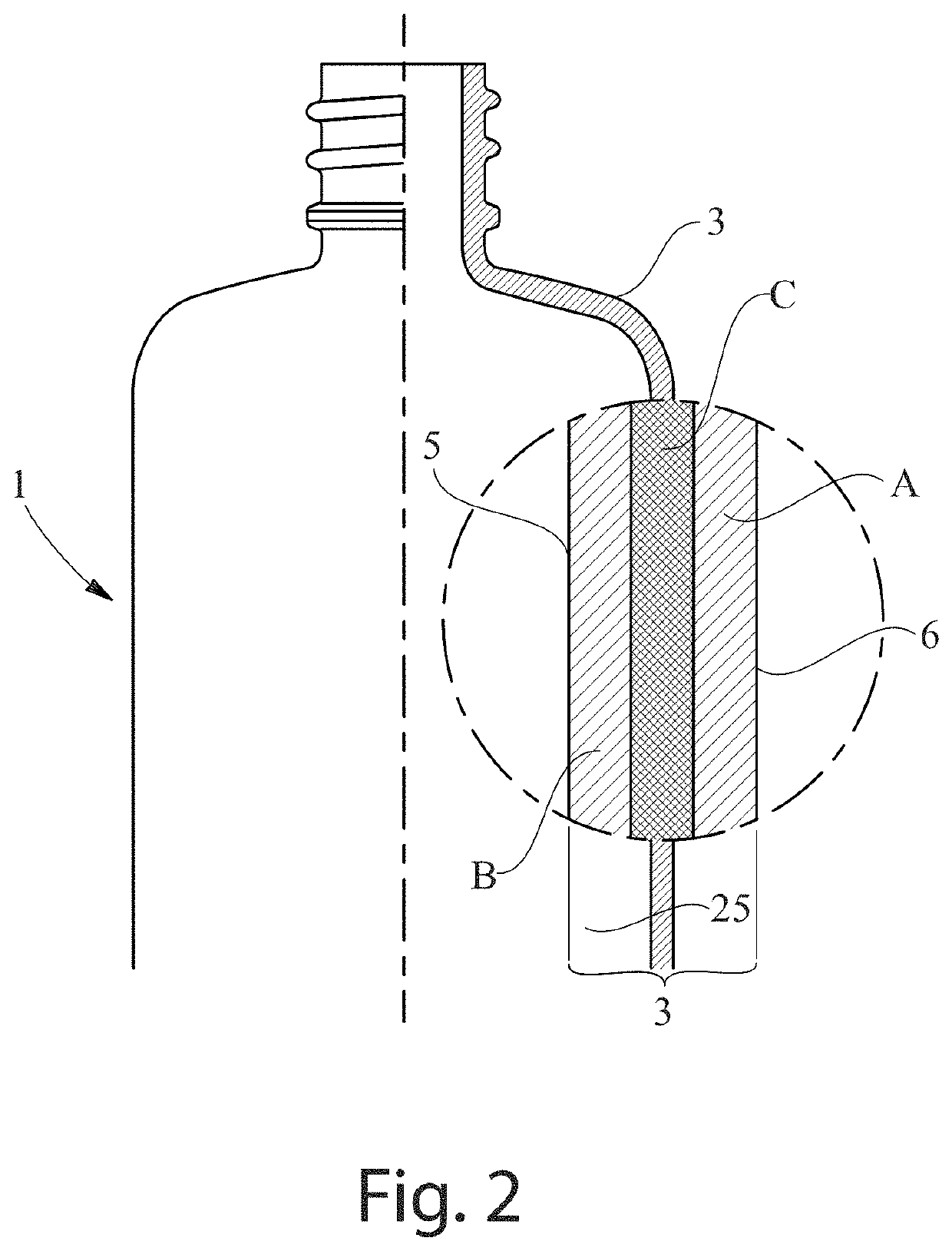 Blow molded article with visual effects