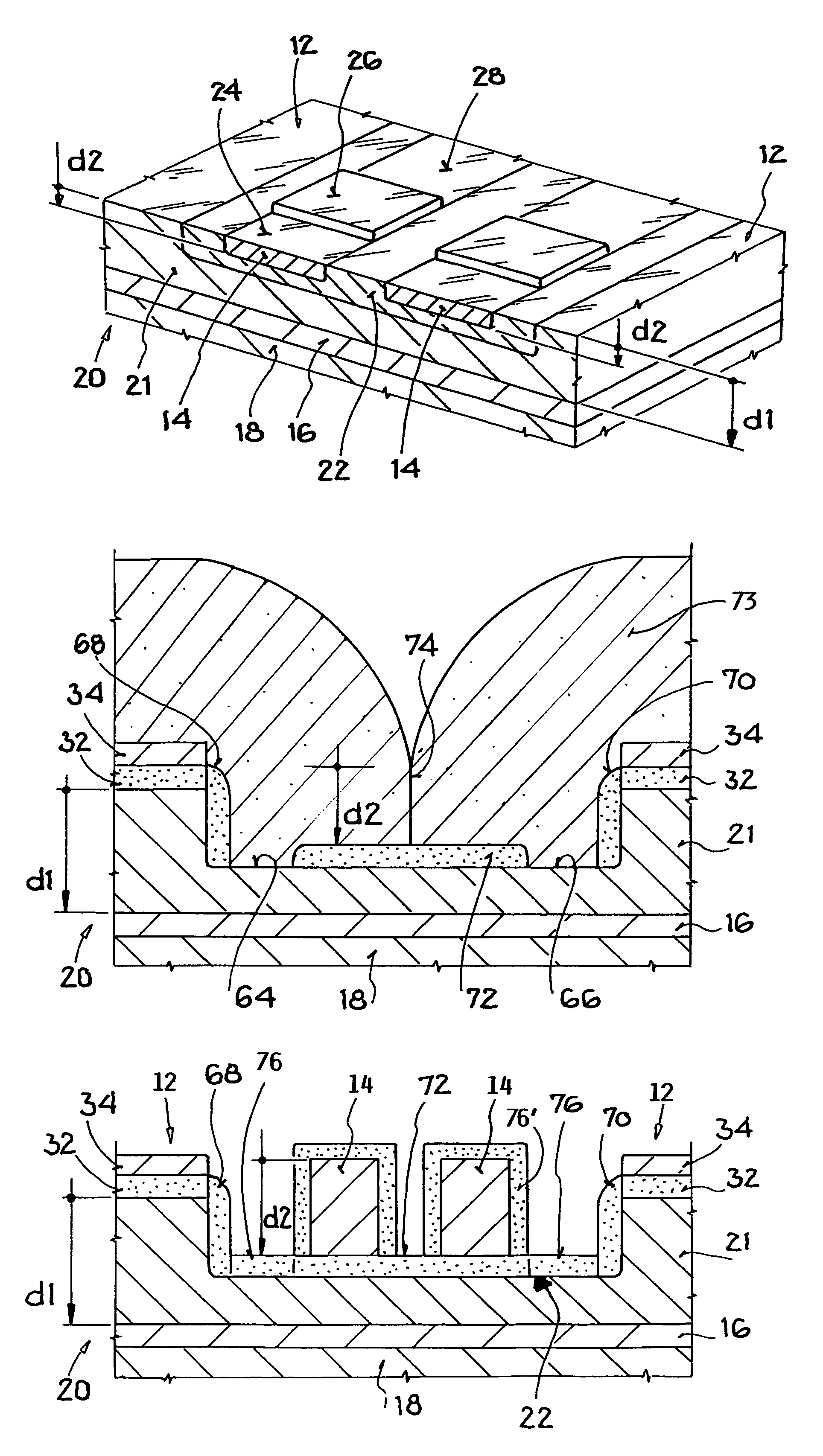 Method of producing active semiconductor layers of different thicknesses in an SOI wafer