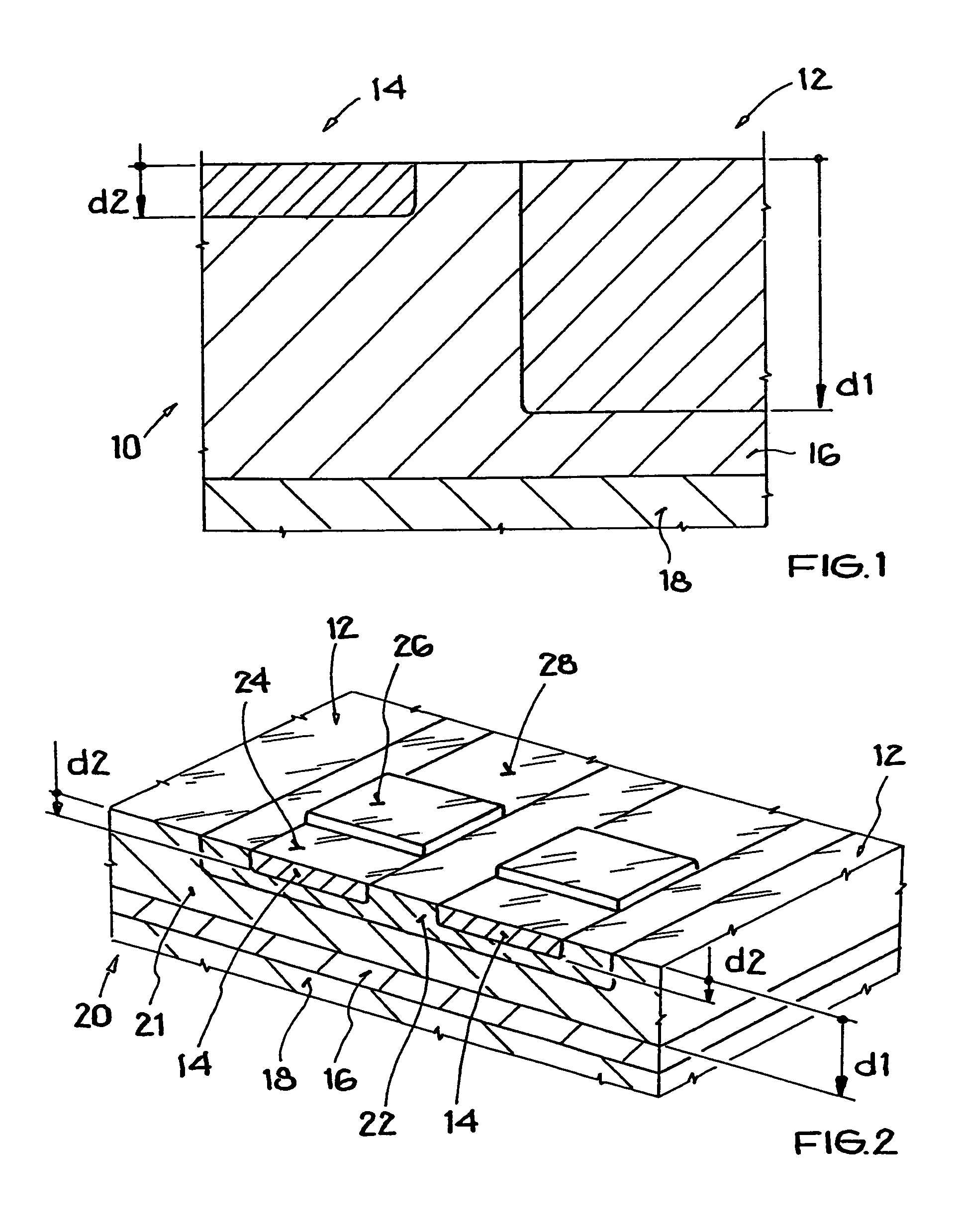 Method of producing active semiconductor layers of different thicknesses in an SOI wafer