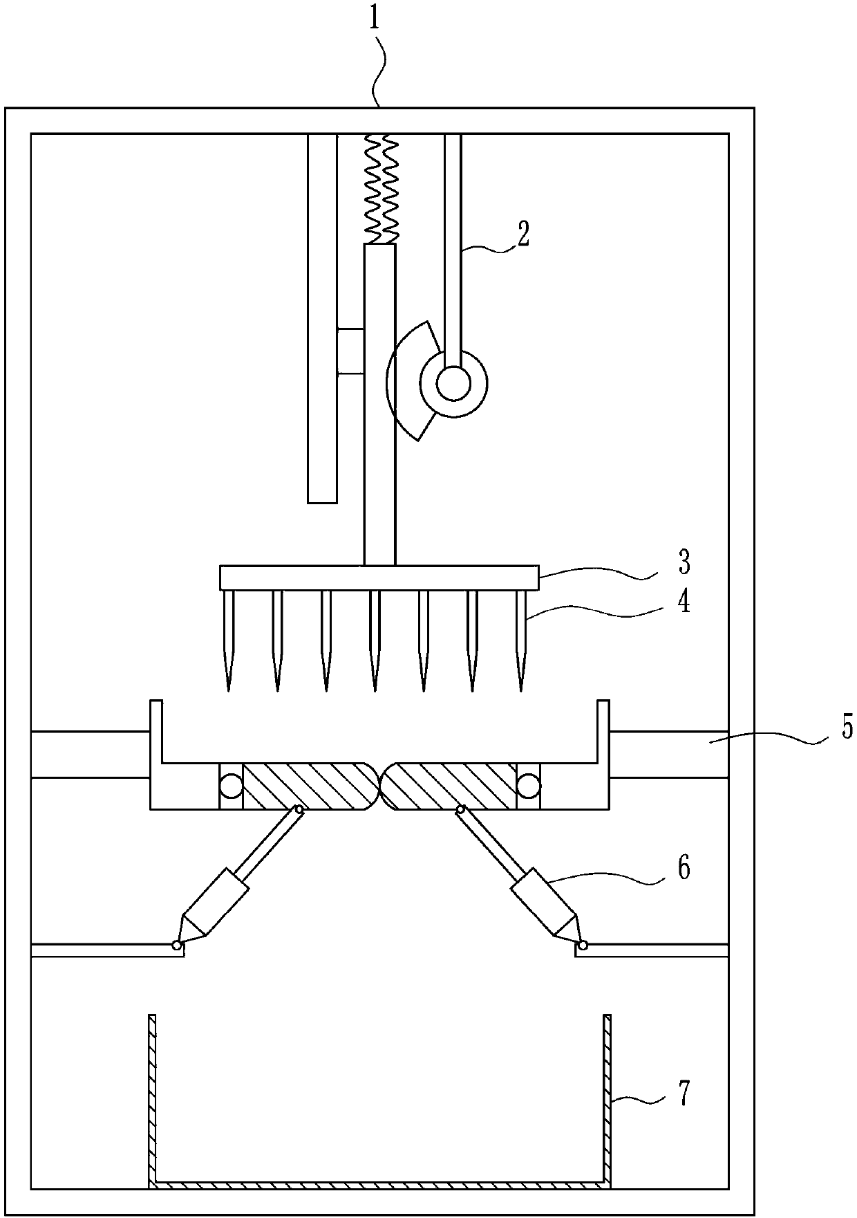 Sectioning device for silicon crystal rod for electronic element