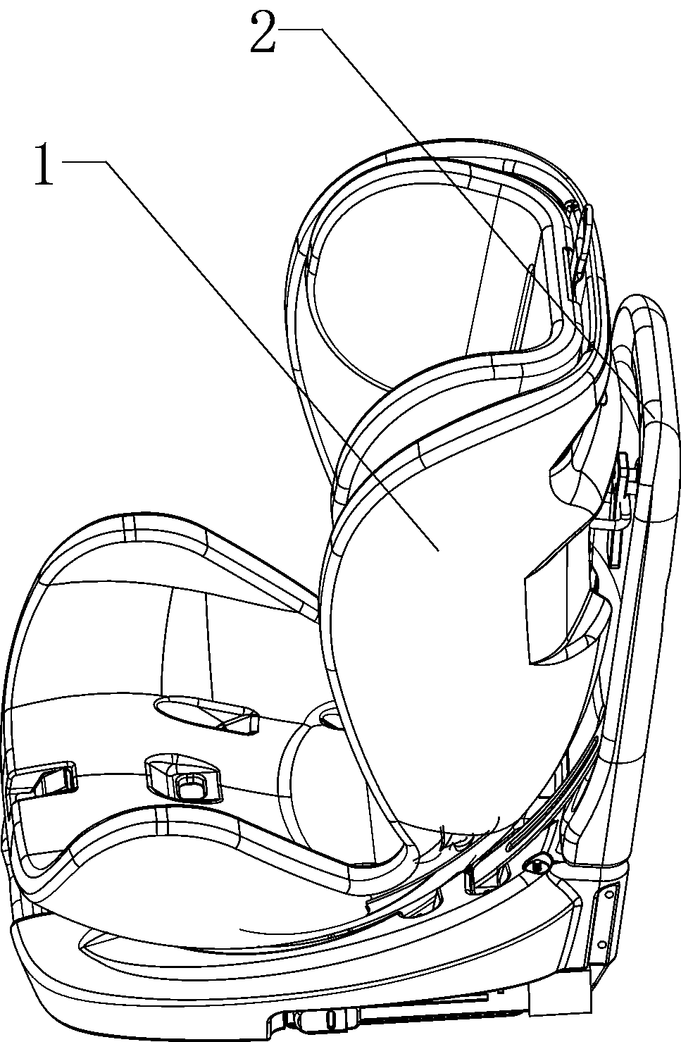 Fixing device for reinforcing rotary safety seat