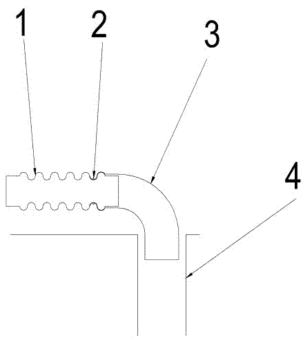 Turning joint of drain pipe of washer