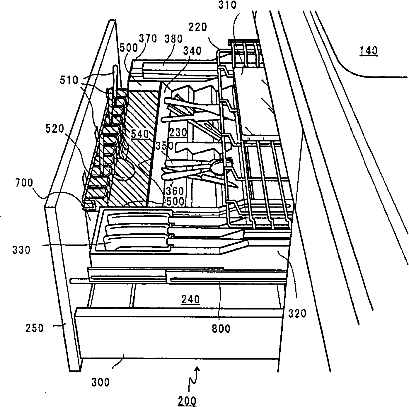 Cabinet housing storage