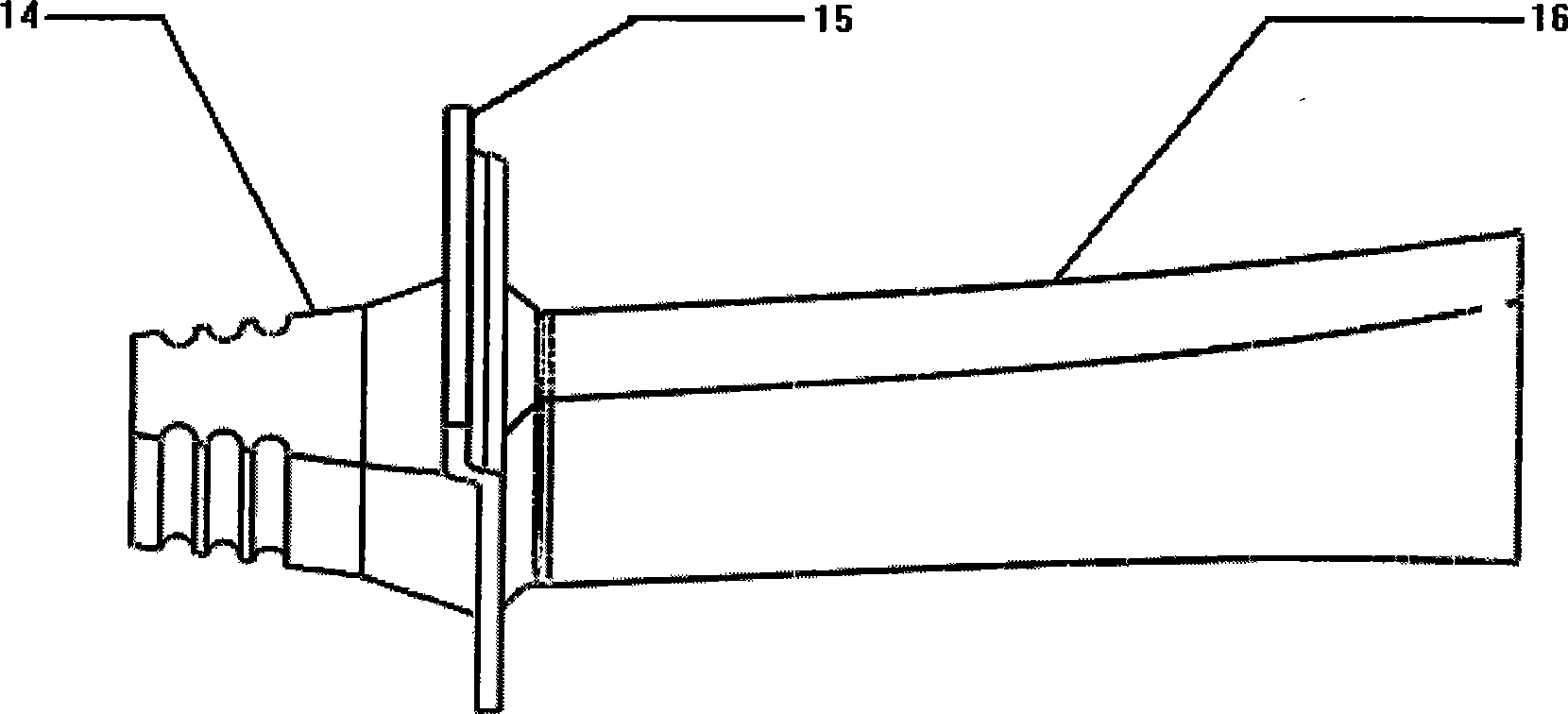 Turbine hollow blade rabbet processing locating clamping method and device