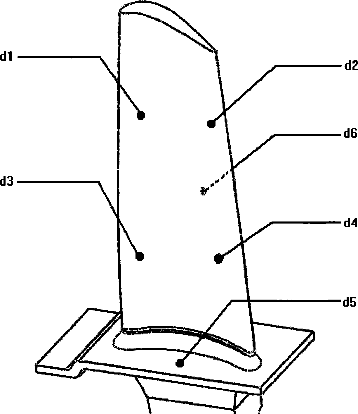Turbine hollow blade rabbet processing locating clamping method and device