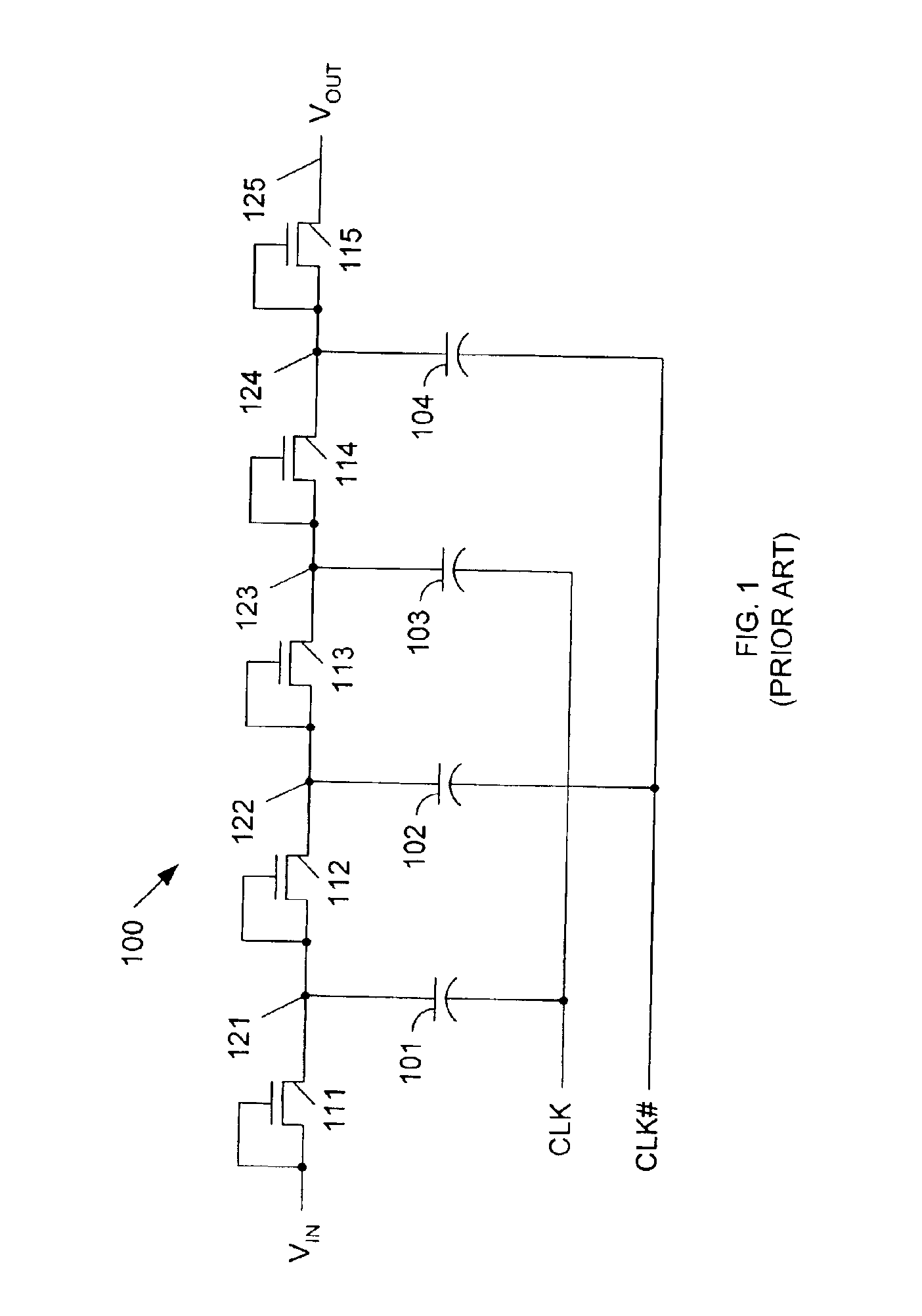 Triple-well charge pump stage with no threshold voltage back-bias effect