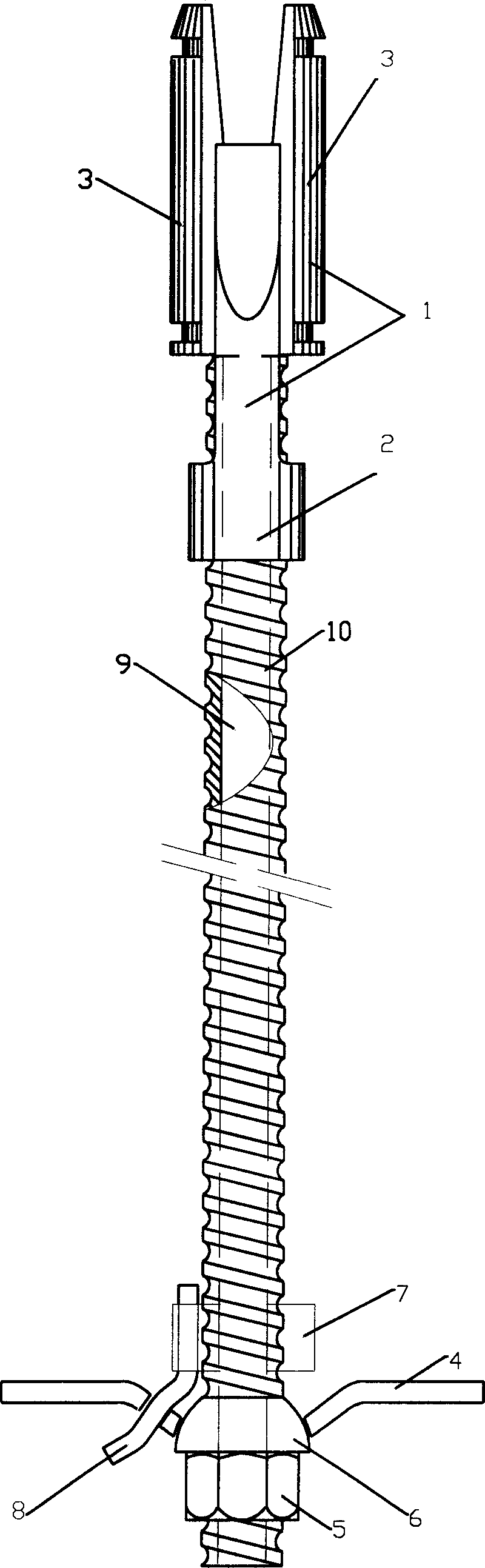 Shell expansion type rock bolt