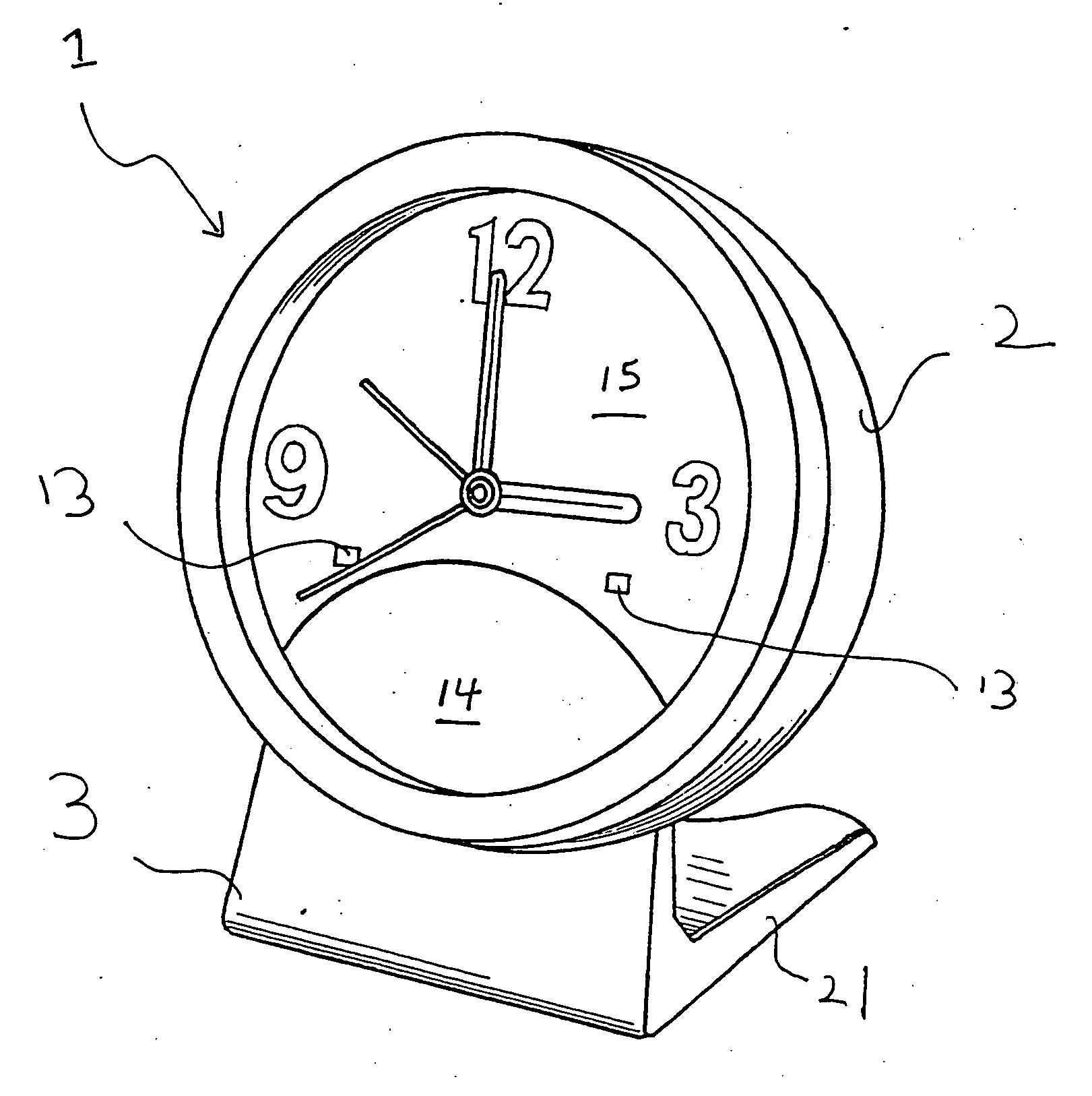 Clock with an inserted base