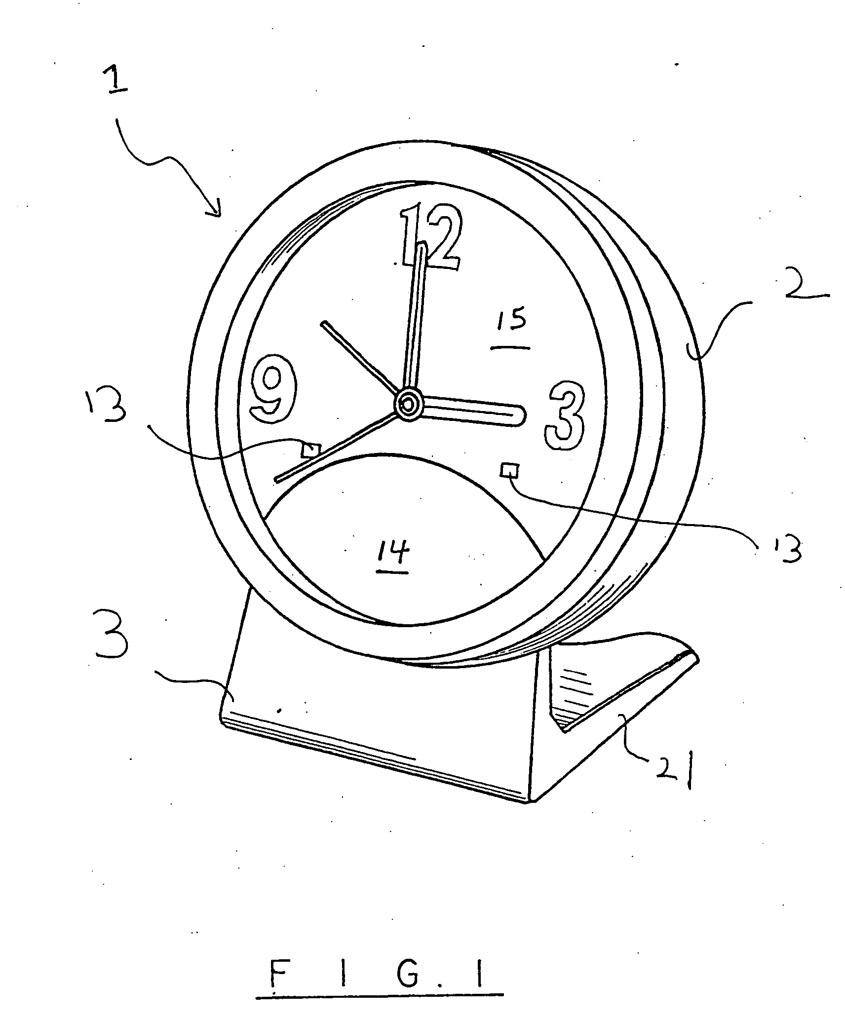 Clock with an inserted base