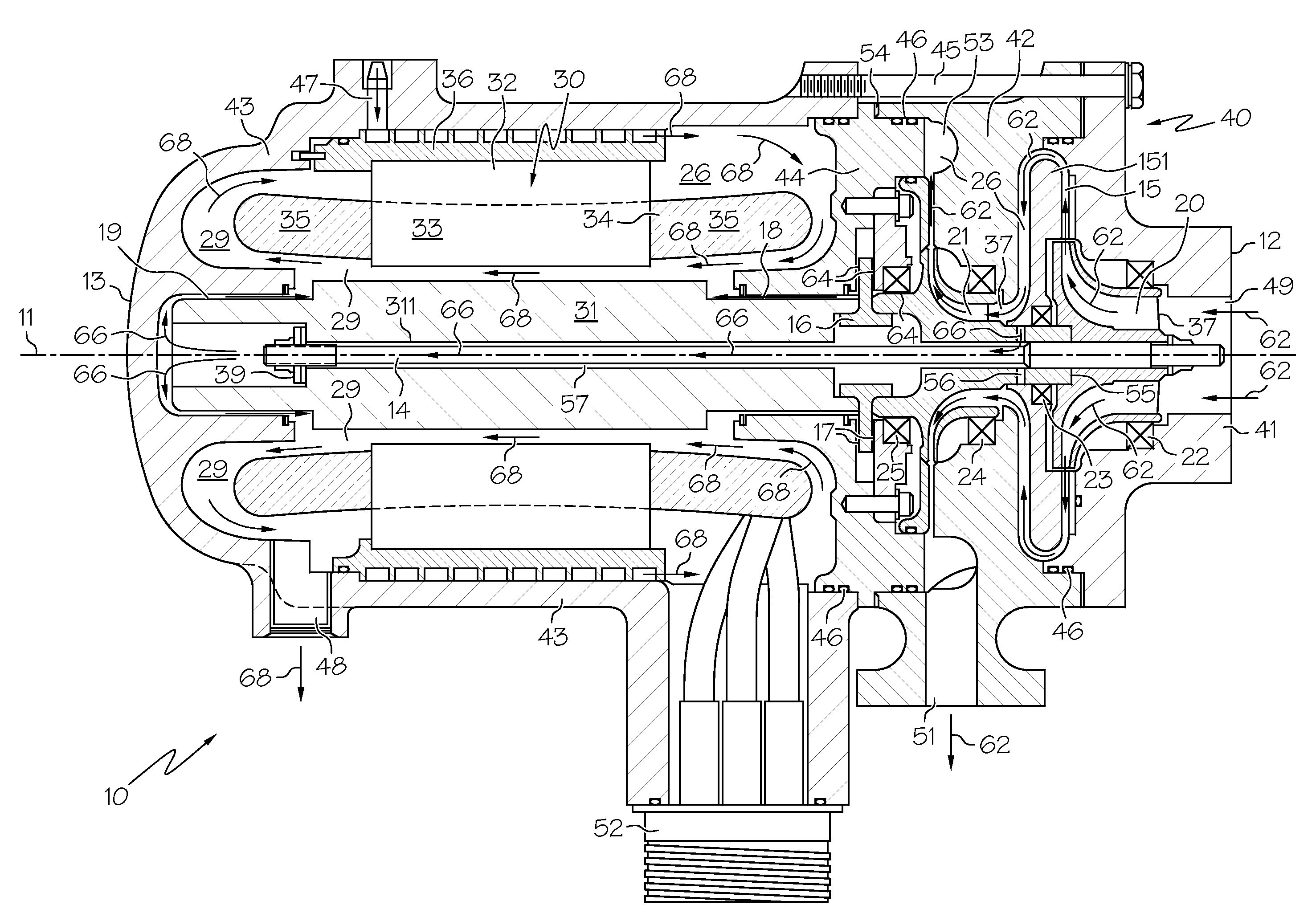 Two-stage vapor cycle compressor