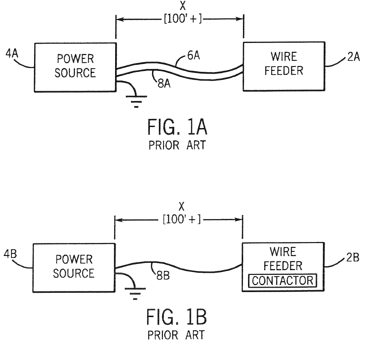 Method and system for a remote wire feeder where standby power and system control are provided via weld cables