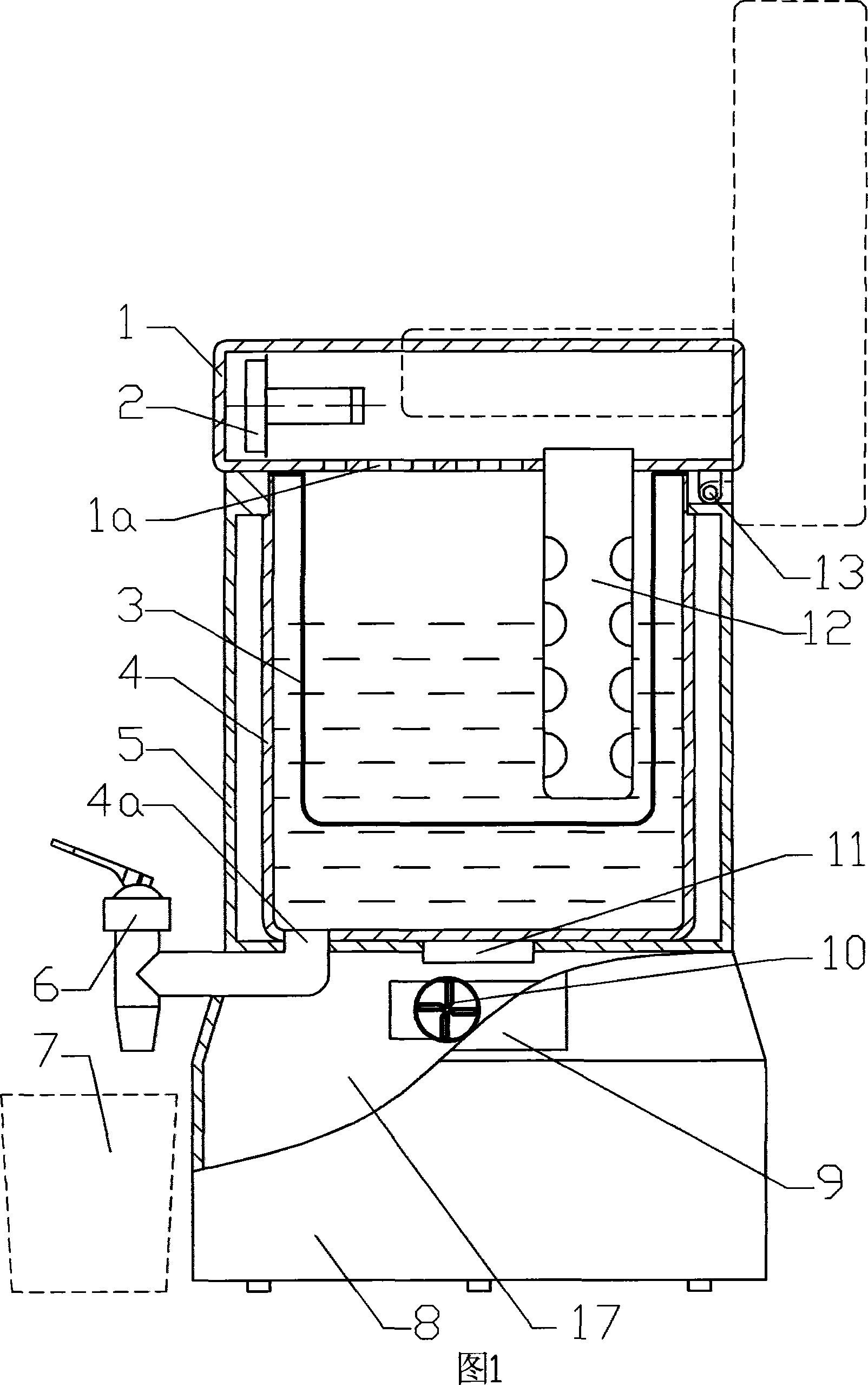 Ultrasonic extracting machine with sterilizing function