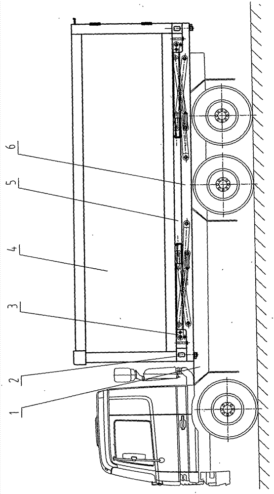 Dumping type container truck