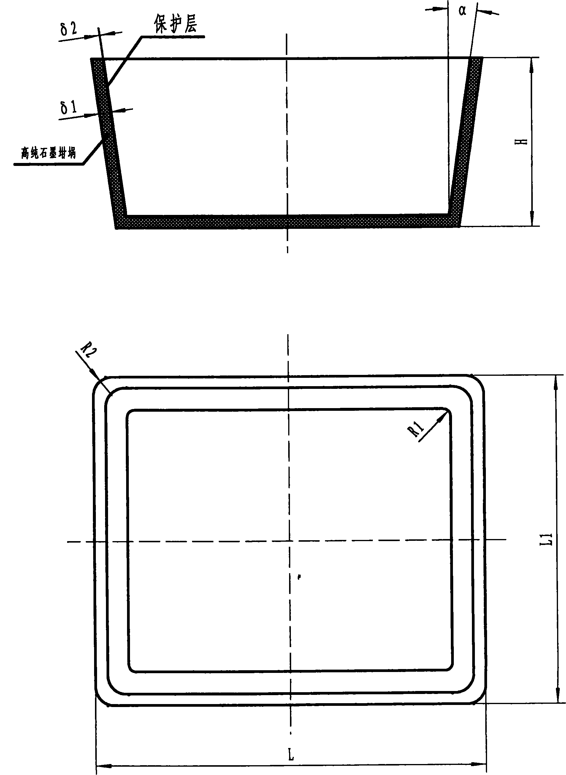 Crucible device for polycrystalline silicon growth process
