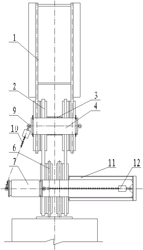 High-altitude mounting and dismounting method for heavy pin shaft