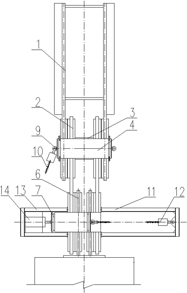 High-altitude mounting and dismounting method for heavy pin shaft